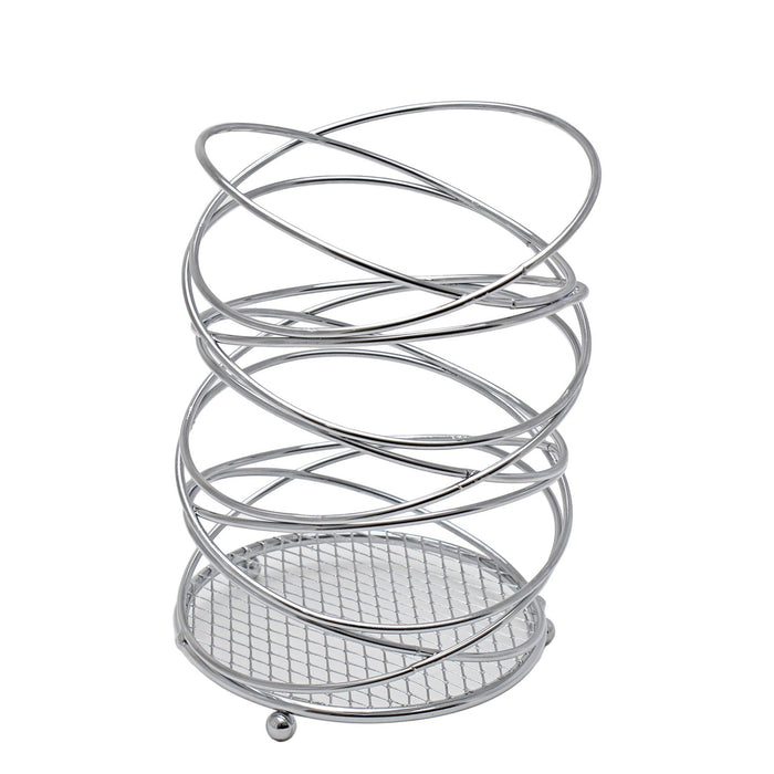 Kitchen Life Chrome Infinity Cutlery Holder - Silver