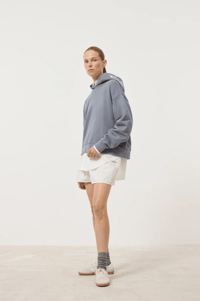 Logo Hoodie Made of Organic Cotton in Strato Grey