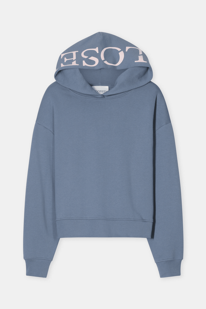 Logo Hoodie Made of Organic Cotton in Strato Grey