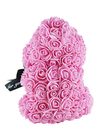 Lovers Design Floral Teddy Bear - Pink