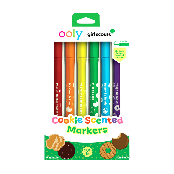 Front of packaging of OOLY x Girl Scouts Cookie Scented Markers