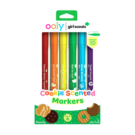 Front of packaging of OOLY x Girl Scouts Cookie Scented Markers