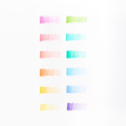 OOLY Pastel Hues colored pencils set of 12 color swatch