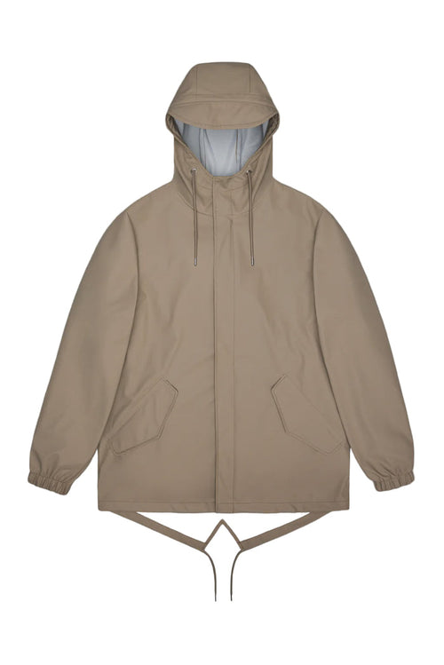 Rains Short Fishtail Jacket - Beige