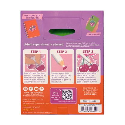Razzle Dazzle Mini DIY Gem Sticker Kit - Magic Mood - 8 Stickers