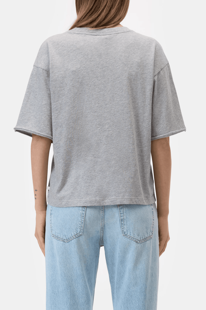 Relaxed T-Shirt Made of Organic Cotton in Light Grey Melange