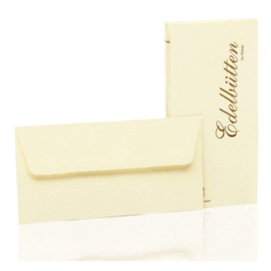 Rössler, Briefumschläge, Edelbütten, DL, 20, ivory gehämmert, mit Seidenfutter-1