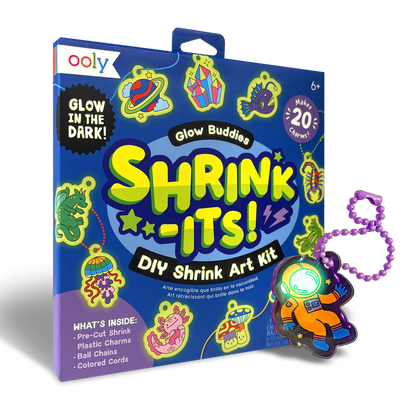 Quarter angle of OOLY Glow Buddies Shrink-Its! DIY Shrink Art Kit