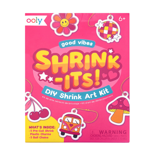 Shrink-Its! Mini DIY Shrink Art Kit - Good Vibes - 5 Charms