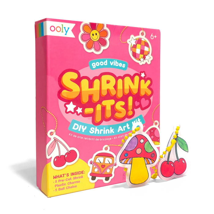 Shrink-Its! Mini DIY Shrink Art Kit - Good Vibes - 5 Charms