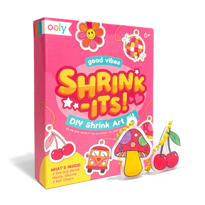 Shrink-Its! Mini DIY Shrink Art Kit - Good Vibes - 5 Charms