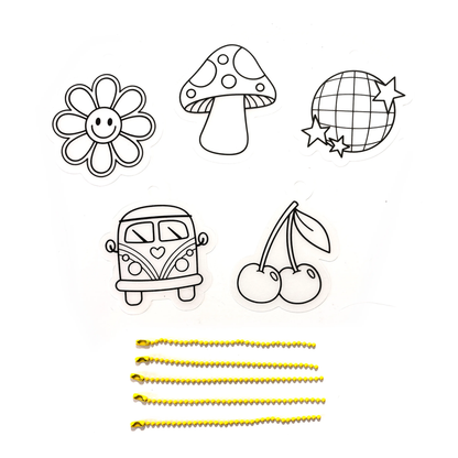 Shrink-Its! Mini DIY Shrink Art Kit - Good Vibes - 5 Charms