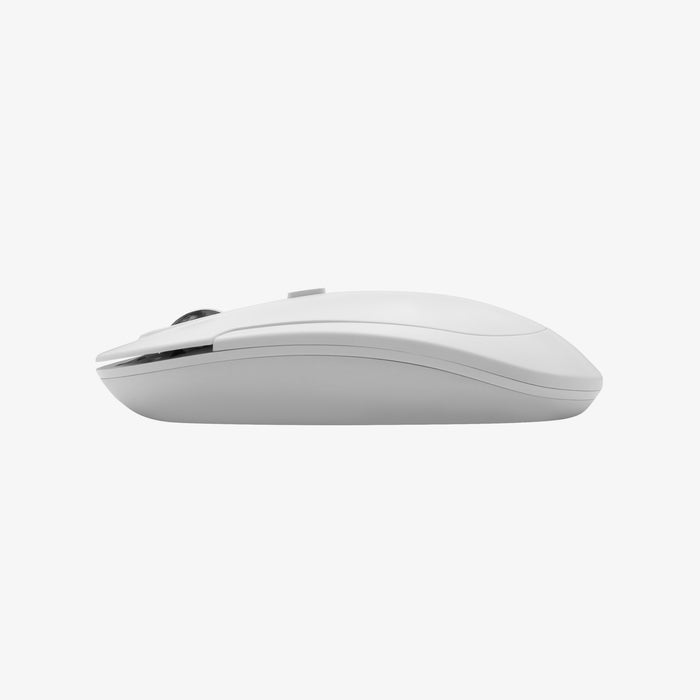 Macally Silent Bluetooth Mouse for Mac and PC - close-up of product details and texture