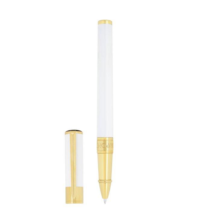 ST Dupont Tintenroller Initial D Initial, Palladium, Ltd. Edt., White