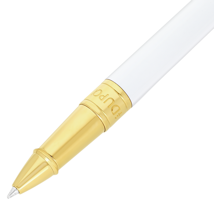 ST Dupont Tintenroller Initial D Initial, Palladium, Ltd. Edt., White