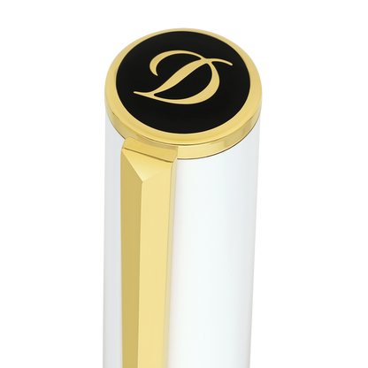 ST Dupont Tintenroller Initial D Initial, Palladium, Ltd. Edt., White