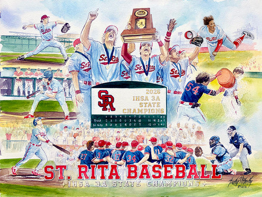 St Rita Baseball State 2026 State Champions Commemorative Print