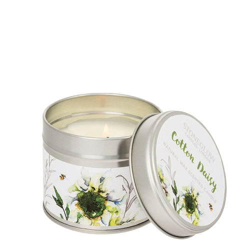 Stoneglow Cotton Daisy Candle Tin