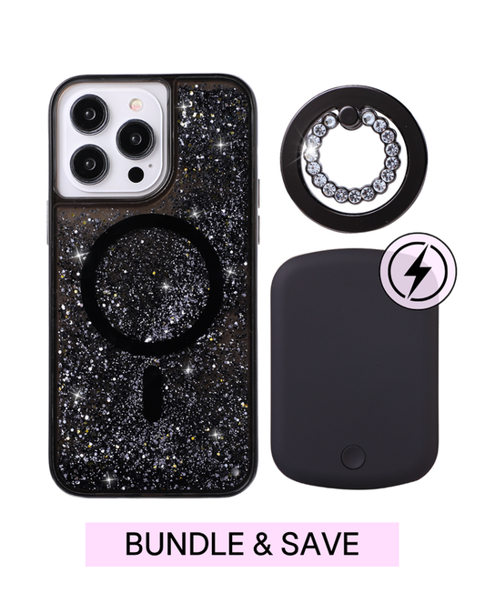 Ultimate Glitter MagSafe Set in Black