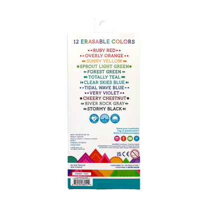 Un-Mistakeables! Erasable Colored Pencils - Set of 12