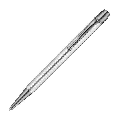 Waldmann, Kugelschreiber, Tango, Silber, Pyramid-Design, Beschlagteile Ruthenium-Plattiert-1
