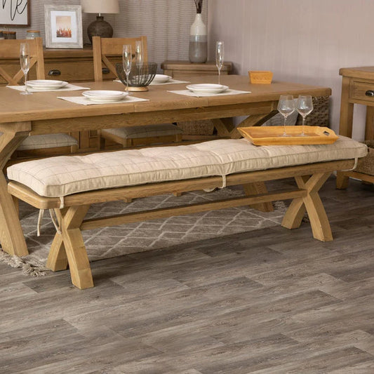 Wessex Smoked Oak 1.8m Bench Cushion Natural