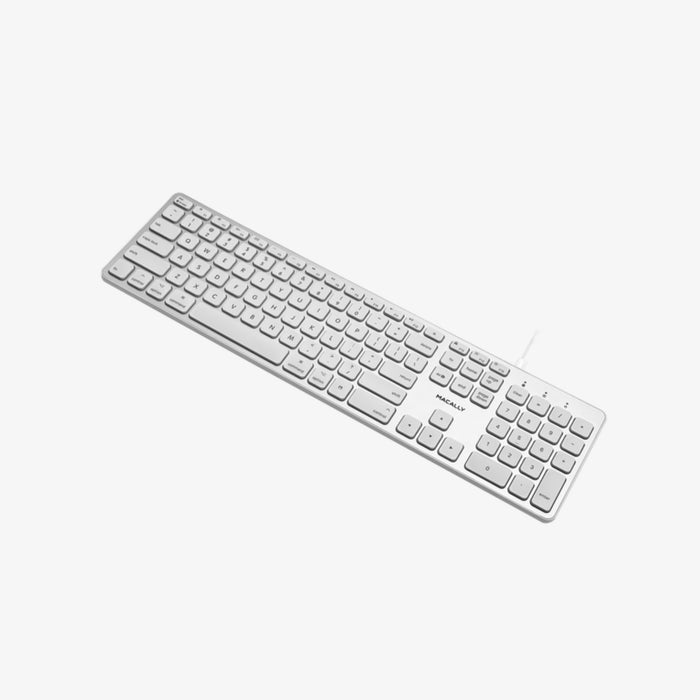 Macally Wired Backlit Keyboard For Mac - close-up of product details and texture