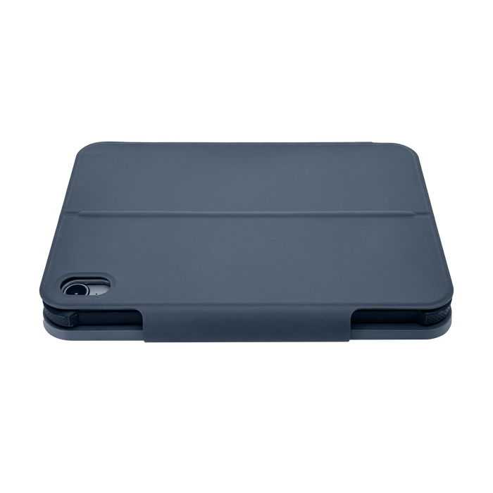 Macally Wireless iPad Mini Keyboard Case for iPad Mini A17 Pro & Mini 6 - rear view showing connectivity ports