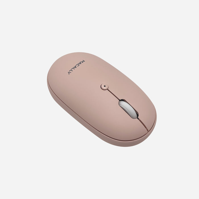 Macally Wireless Mouse for Mac and PC - connected to Mac computer on desk