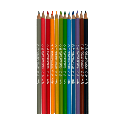 Row of colored pencils from OOLY Yummy Yummy Fruit Scented Colored Pencils
