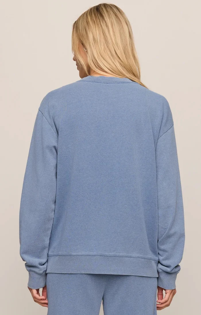 Z Supply Dazed End Knit Denim Cardigan, Santorini Indigo