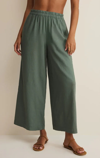 Z Supply Scout Linen Pant, Everglade